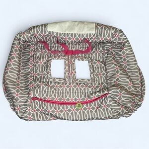 Boppy Shopping Cart Cover in Gray/Pink Pattern